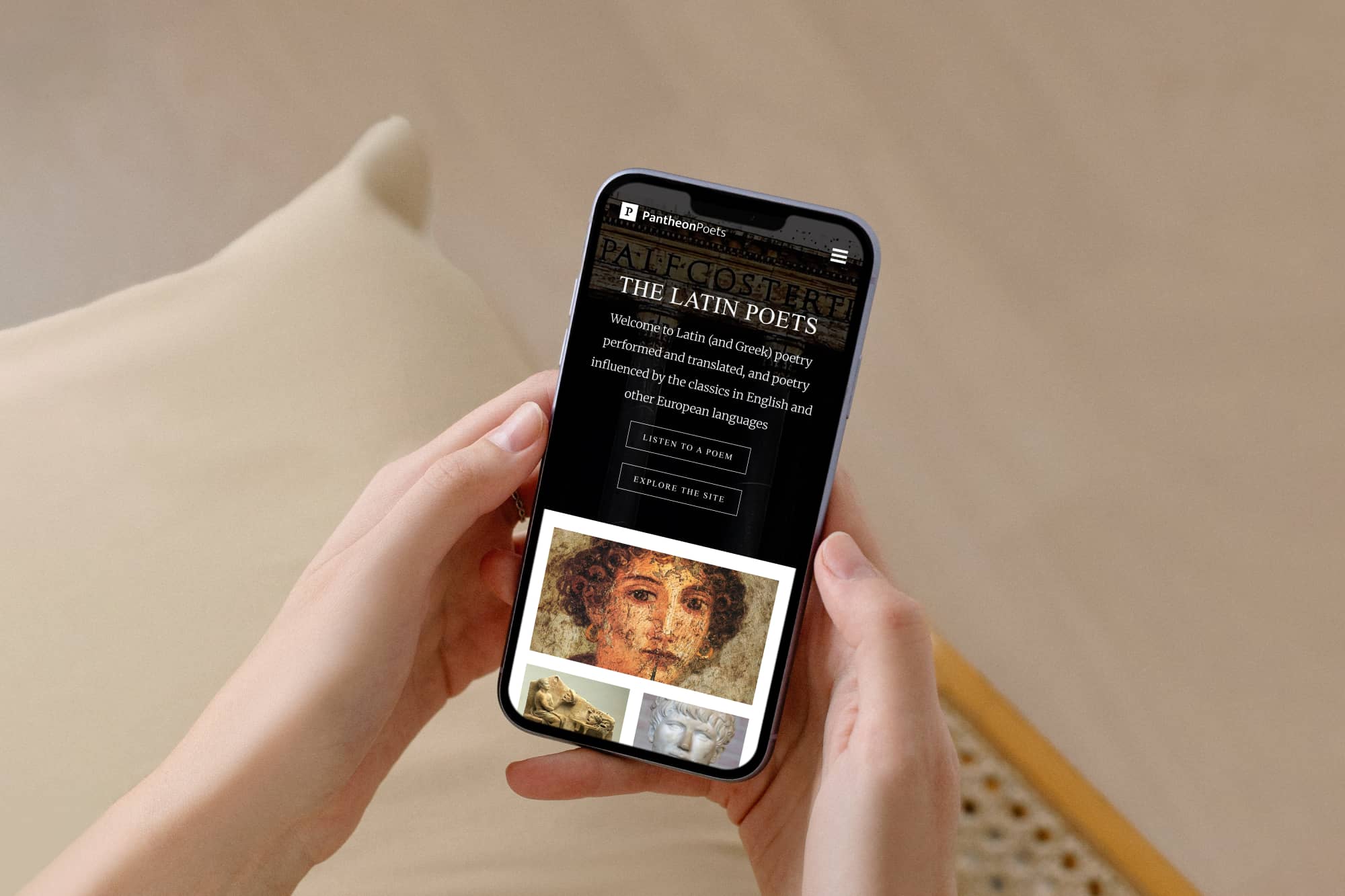 Pantheon Poets is a WordPress educational platform for Latin poetry enthusiasts.