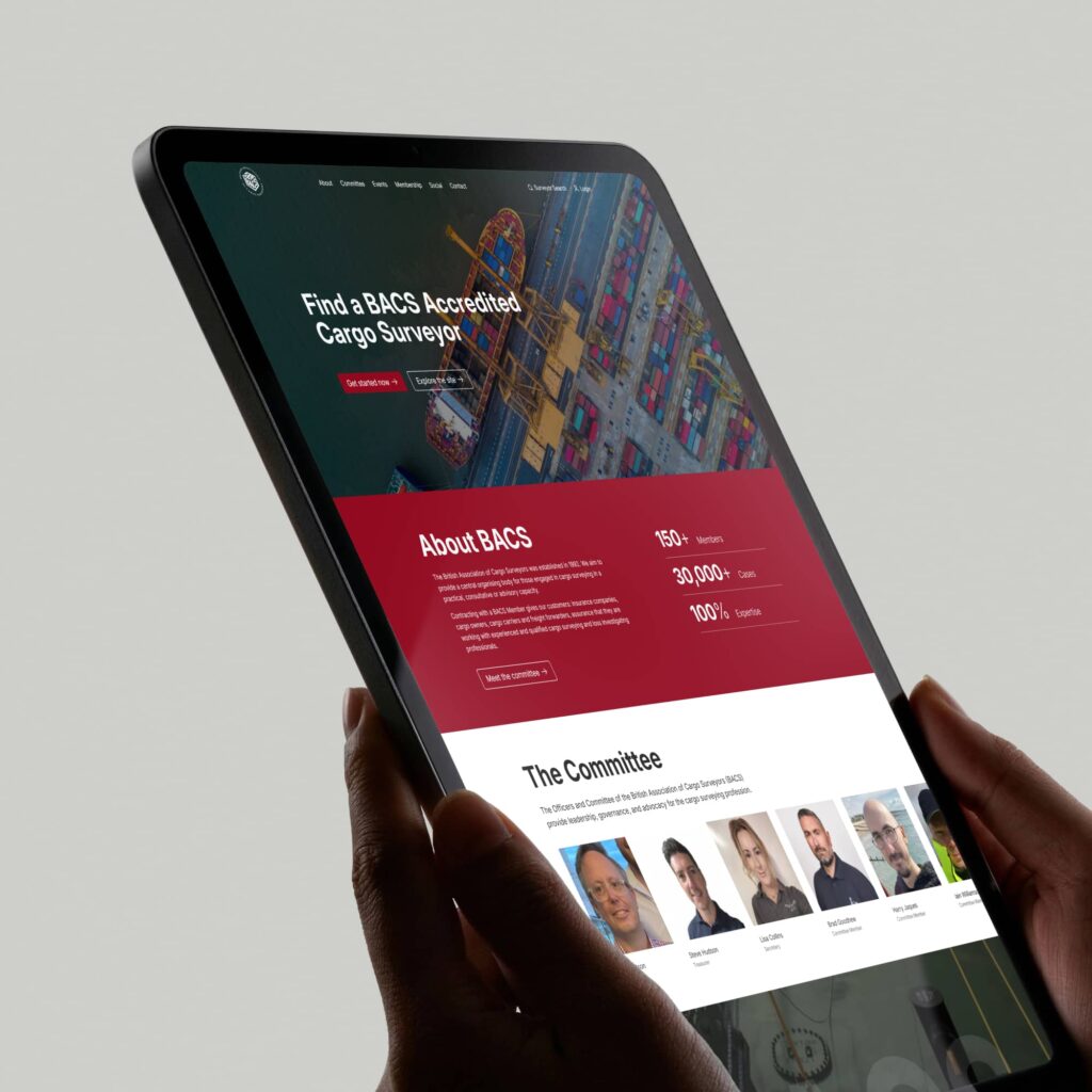 British Association of Cargo Surveyors (BACS) Website Redesign Case Study