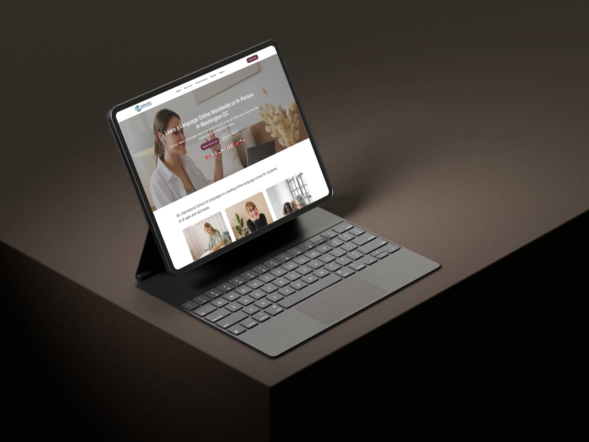Online Language School Website Redesign on the WordPress Platform